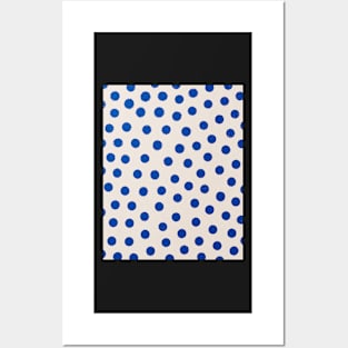 Blue dots, Abstract pattern, Mid century abstract art Posters and Art